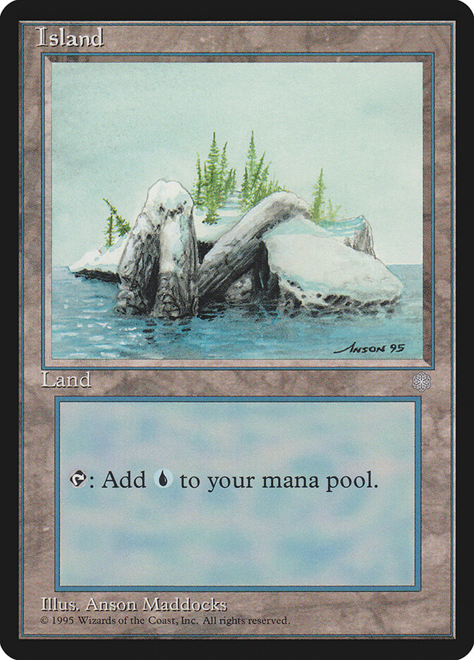 Island 370 - Ice Age MTG card