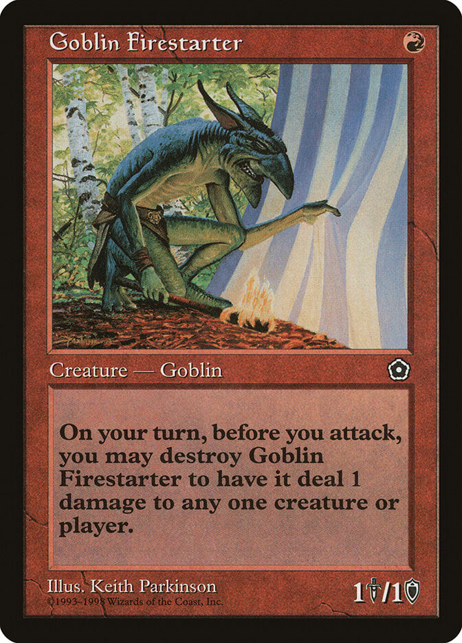 Goblin Firestarter 96 - Portal Second Age MTG card