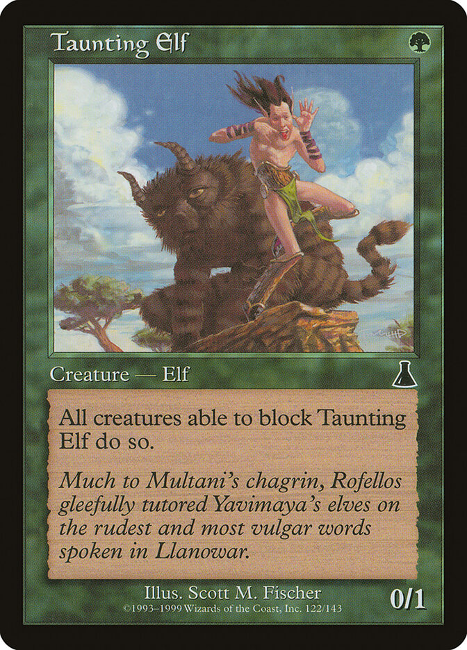 Taunting Elf 122 - Urza's Destiny MTG card