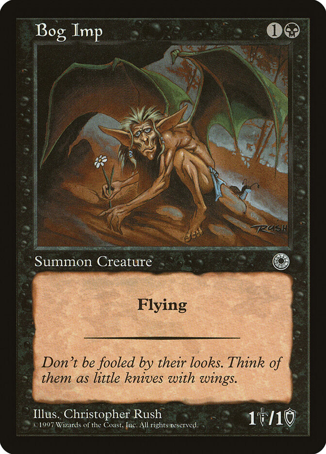 Bog Imp 81 - Portal MTG card
