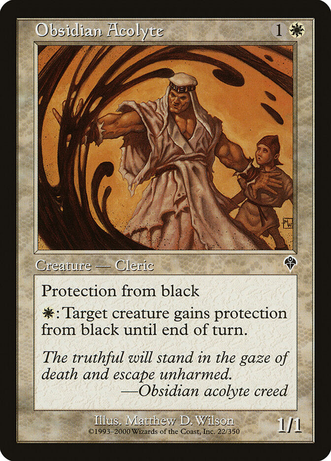 Obsidian Acolyte 22 - Invasion MTG card