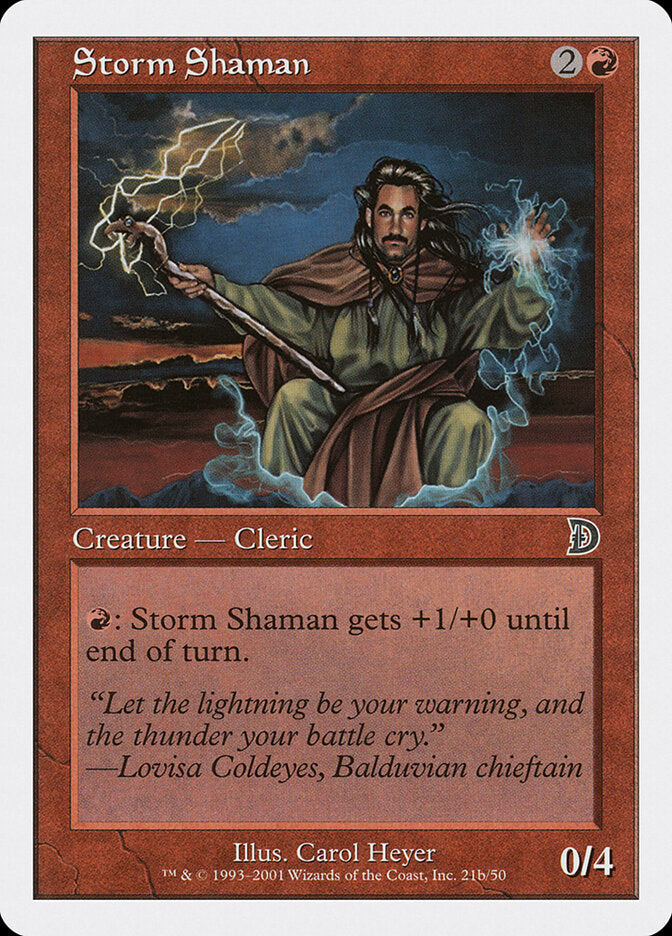 Storm Shaman 21b - Deckmasters MTG card