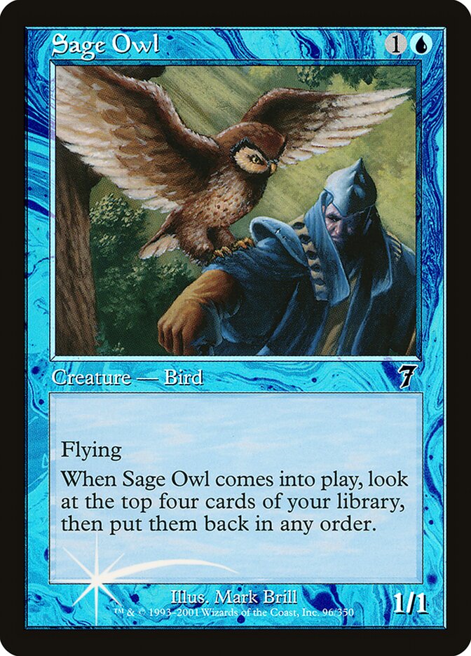 Sage Owl 96★ - Seventh Edition MTG card