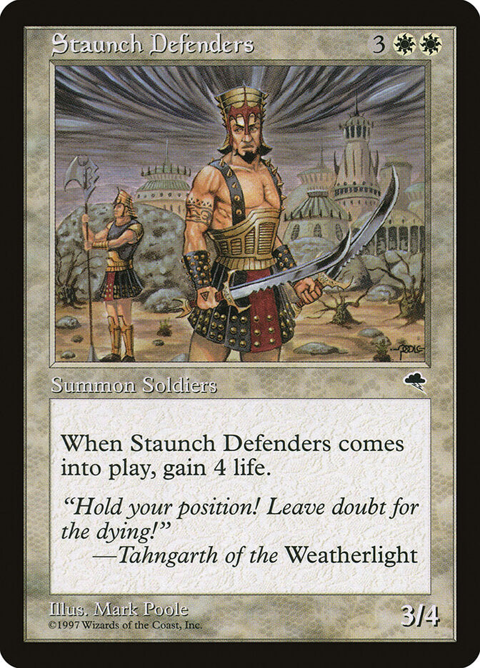 Staunch Defenders 49 - Tempest MTG card