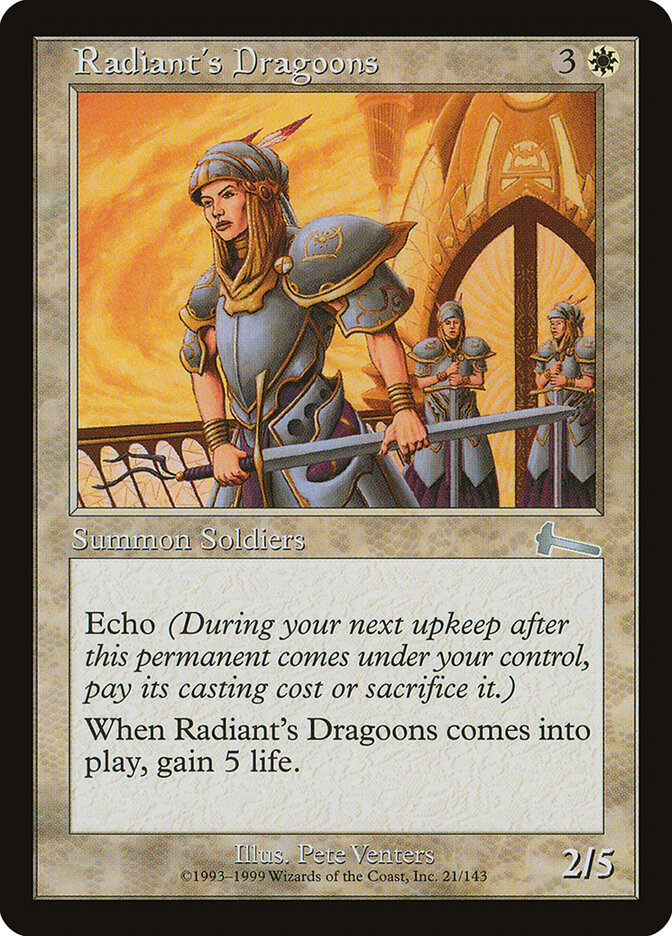 Radiant's Dragoons 21 - Urza's Legacy MTG card