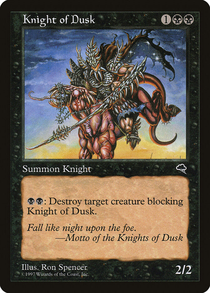 Knight of Dusk 140 - Tempest MTG card