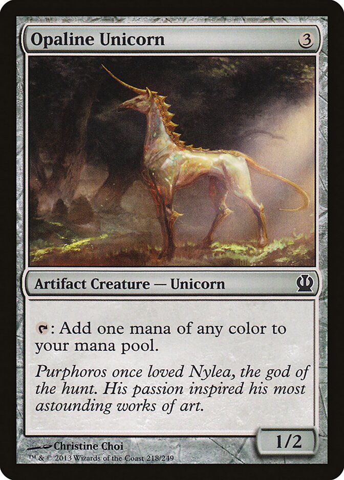 Opaline Unicorn 218 - Theros MTG card