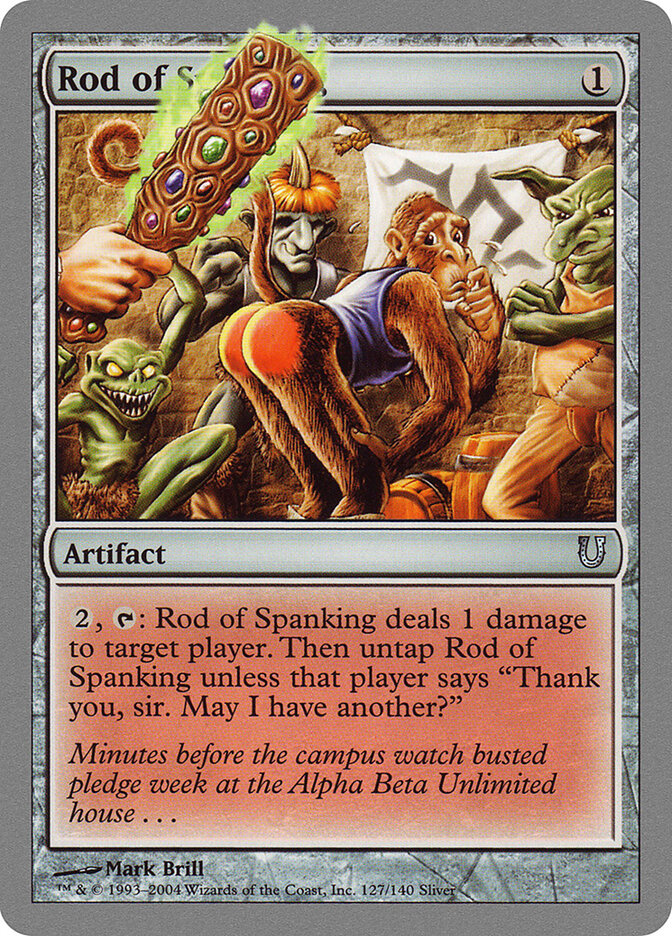 Rod of Spanking 127 - Unhinged MTG card