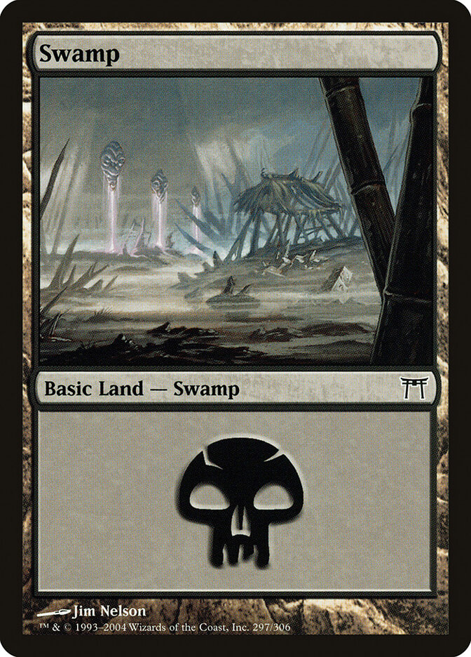 Swamp 297 - Champions of Kamigawa MTG card