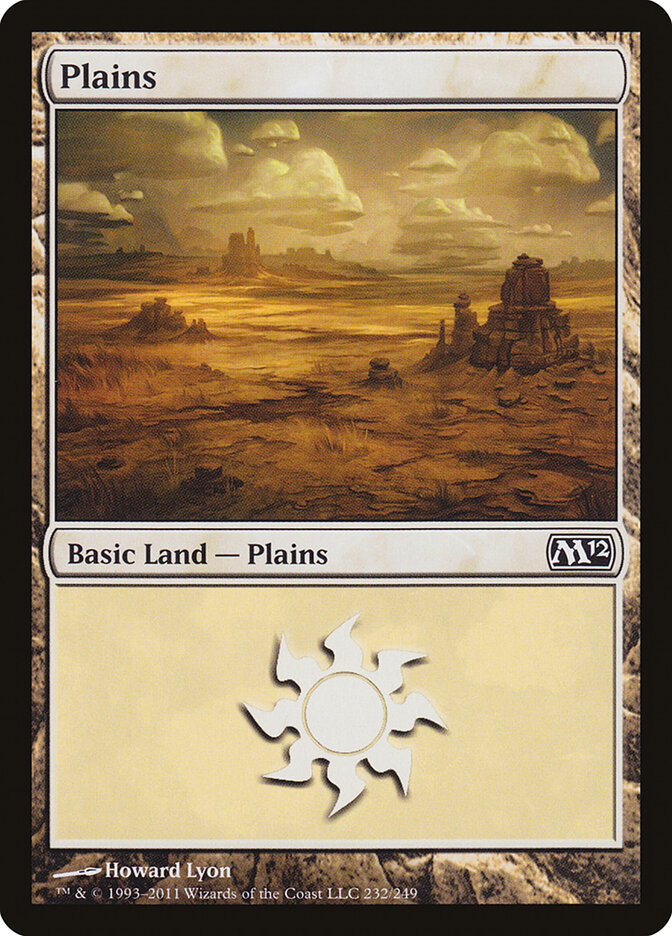 Plains 232 - Magic 2012 MTG card