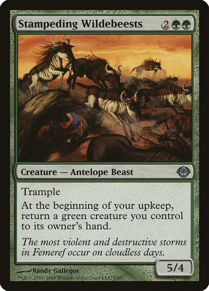 Stampeding Wildebeests 9 - Duel Decks: Garruk vs. Liliana MTG card