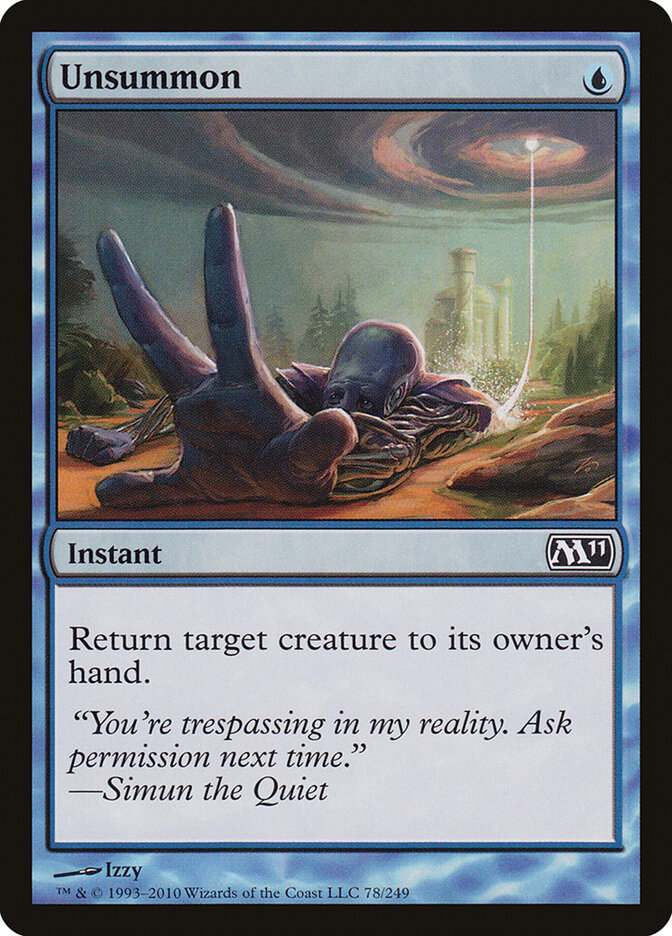 Unsummon 78 - Magic 2011 MTG card