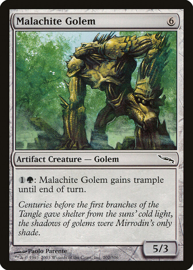 Malachite Golem 202 - Mirrodin MTG card