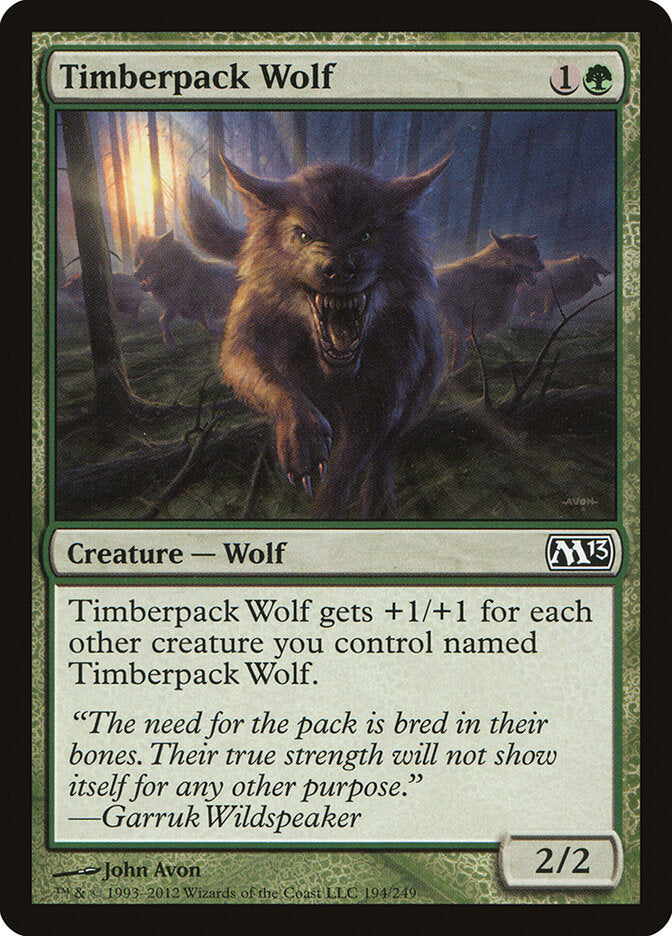 Timberpack Wolf 194 - Magic 2013 MTG card