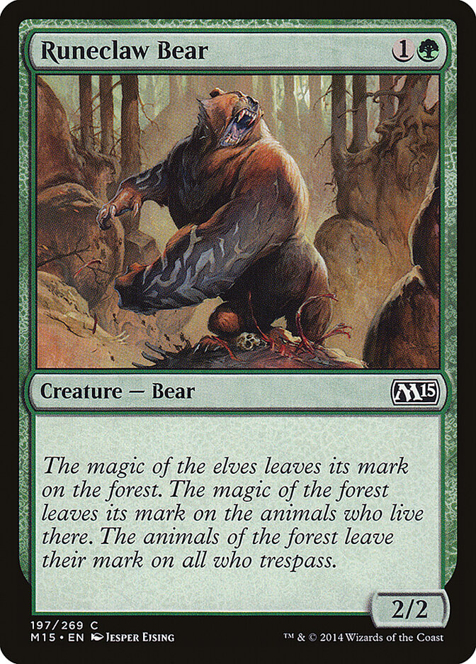 Runeclaw Bear 197 - Magic 2015 MTG card