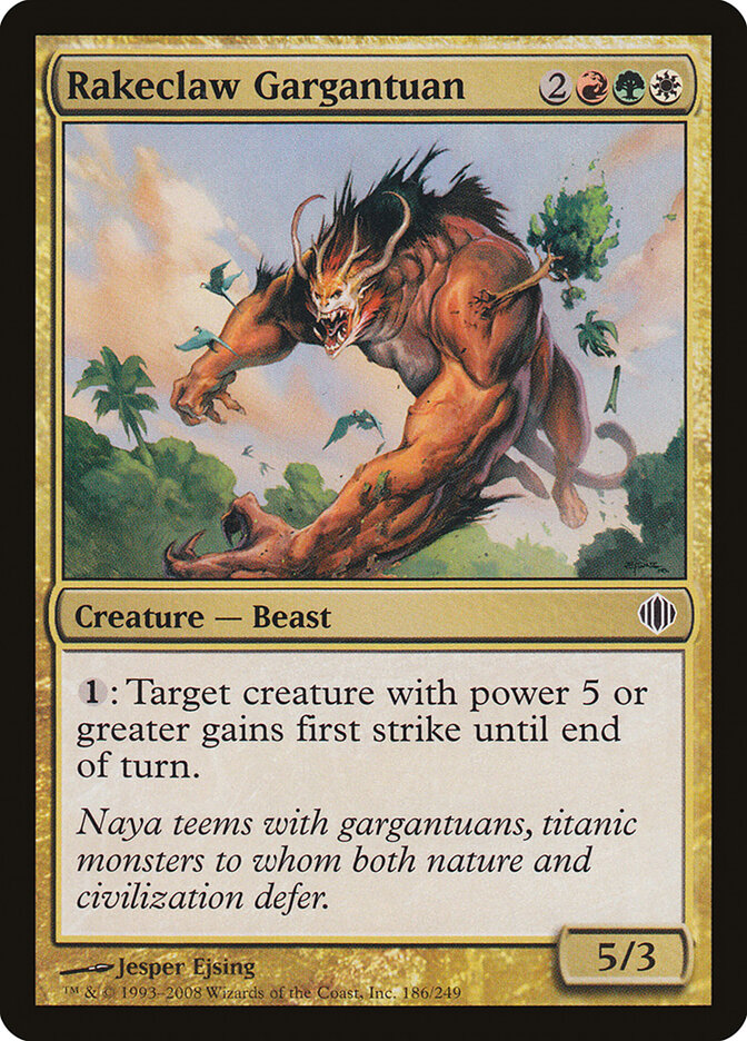 Rakeclaw Gargantuan 186 - Shards of Alara MTG card