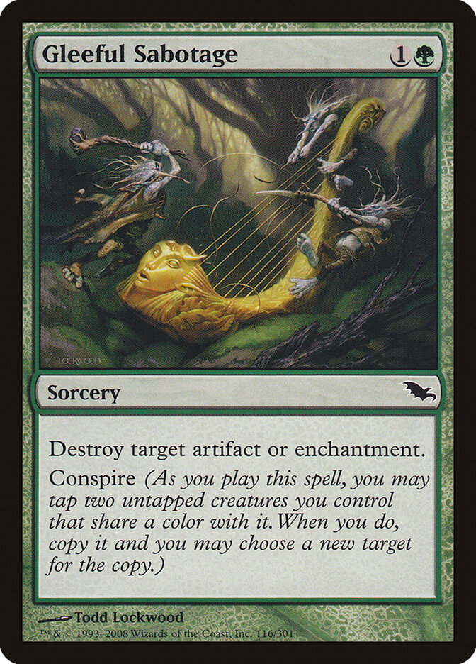 Gleeful Sabotage 116 - Shadowmoor MTG card