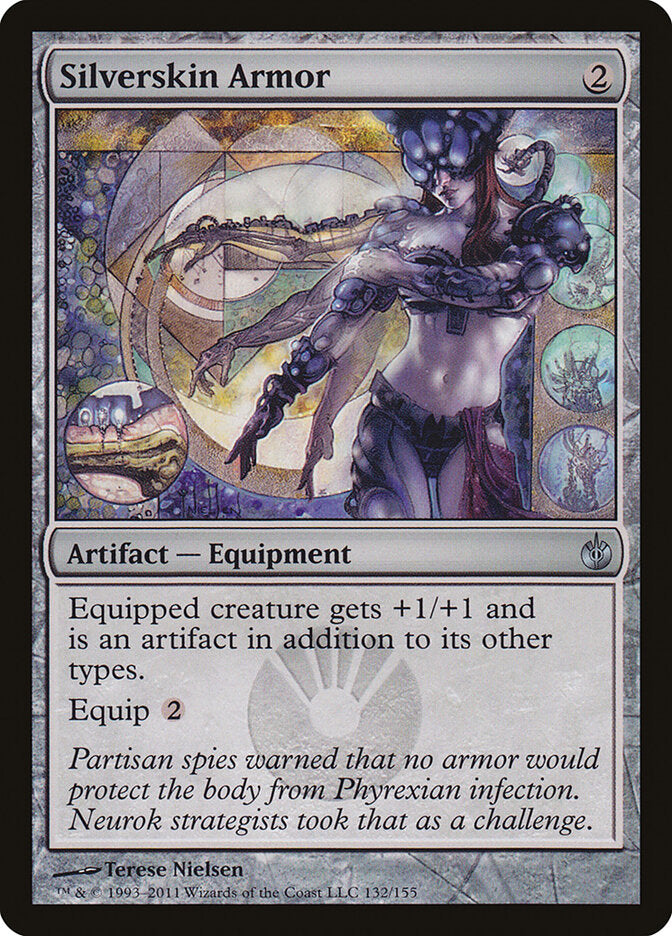 Silverskin Armor 132 - Mirrodin Besieged MTG card