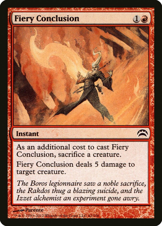 Fiery Conclusion 42 - Planechase 2012 MTG card