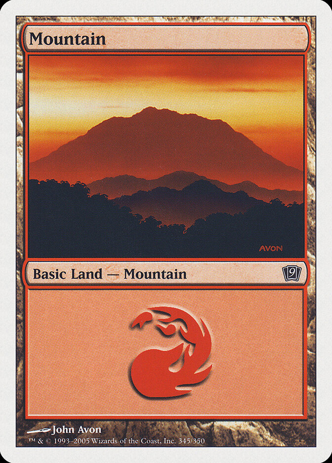 Mountain 345 - Ninth Edition MTG card