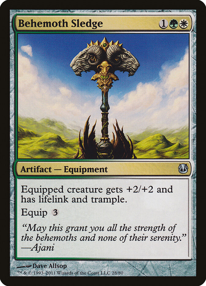Behemoth Sledge 28 - Duel Decks: Ajani vs. Nicol Bolas MTG card