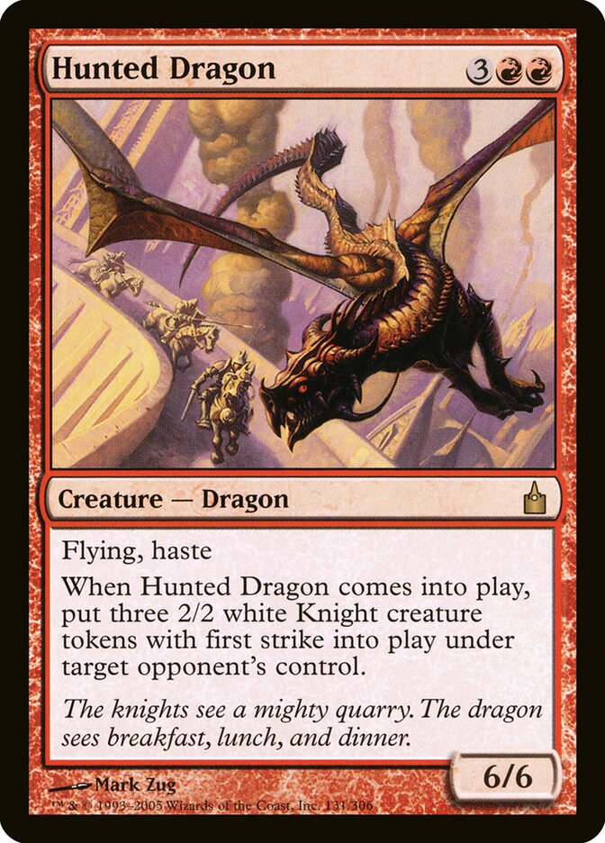 Hunted Dragon 131 - Ravnica: City of Guilds MTG card