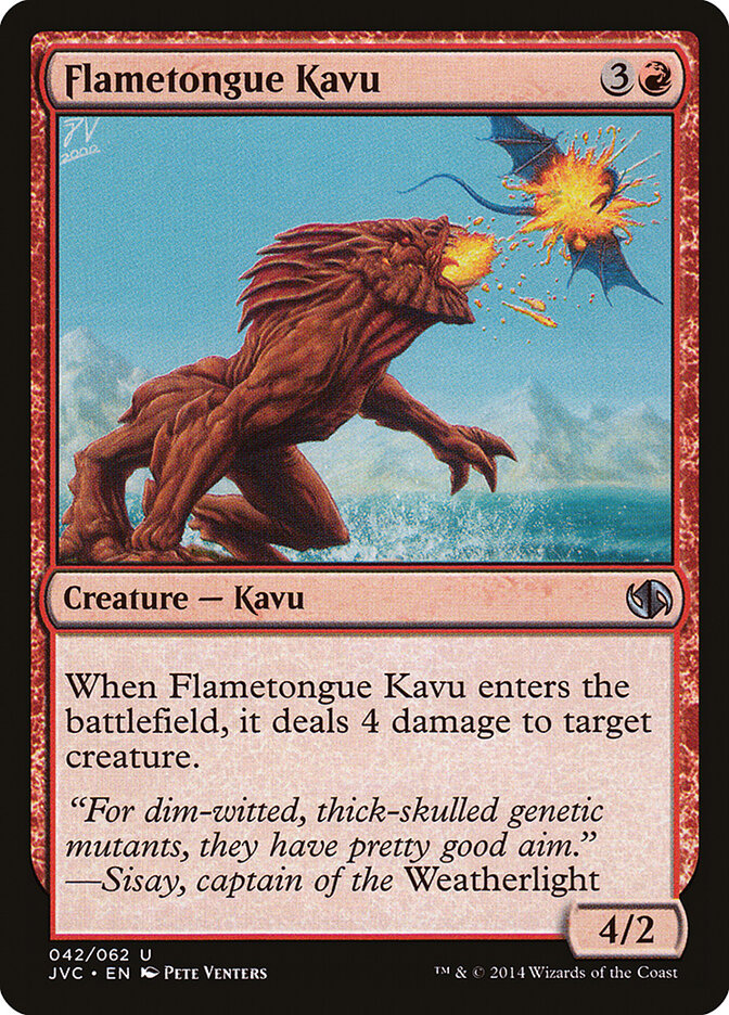 Flametongue Kavu 42 - Duel Decks Anthology: Jace vs. Chandra MTG card