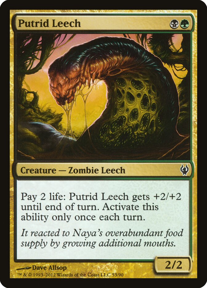 Putrid Leech 53 - Duel Decks: Izzet vs. Golgari MTG card