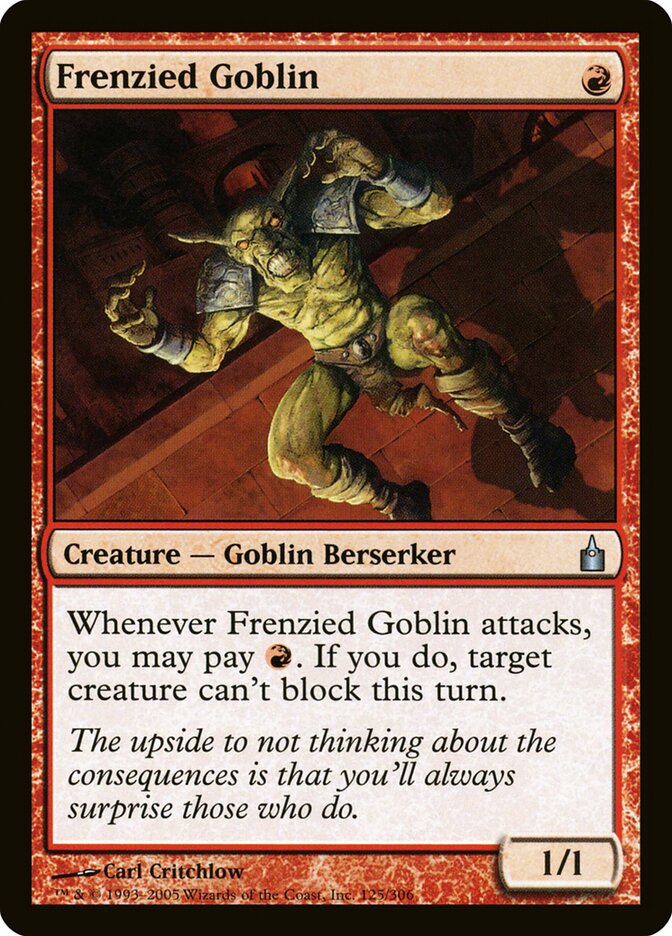 Frenzied Goblin 125 - Ravnica: City of Guilds MTG card