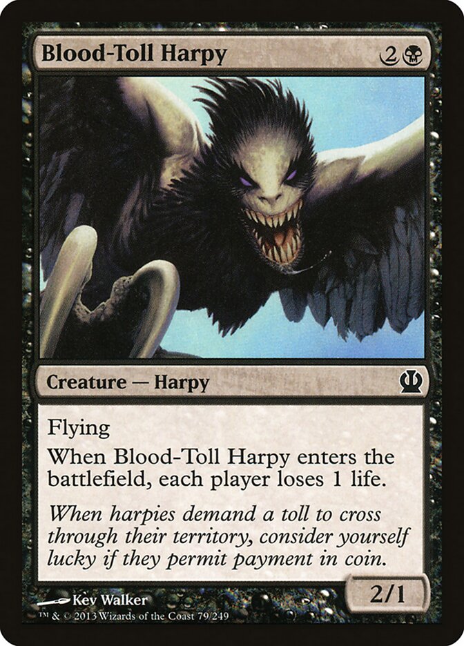 Blood-Toll Harpy 79 - Theros MTG card