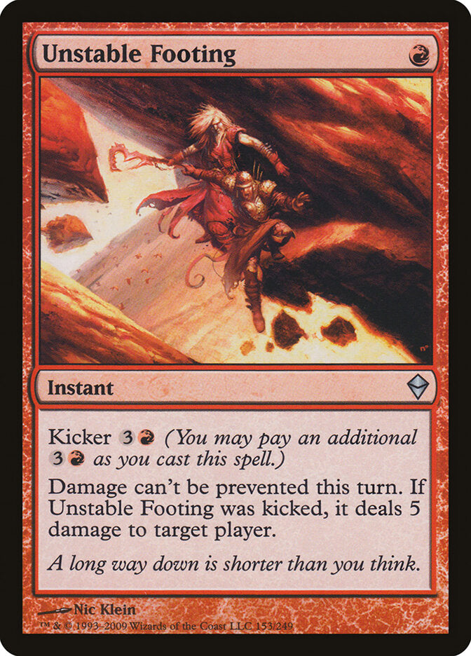 Unstable Footing 153 - Zendikar MTG card