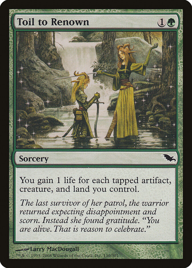 Toil to Renown 130 - Shadowmoor MTG card
