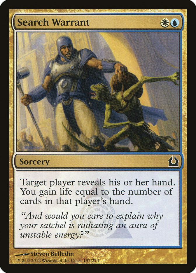 Search Warrant 193 - Return to Ravnica MTG card