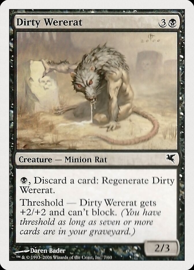 Dirty Wererat 7 - Hachette UK MTG card
