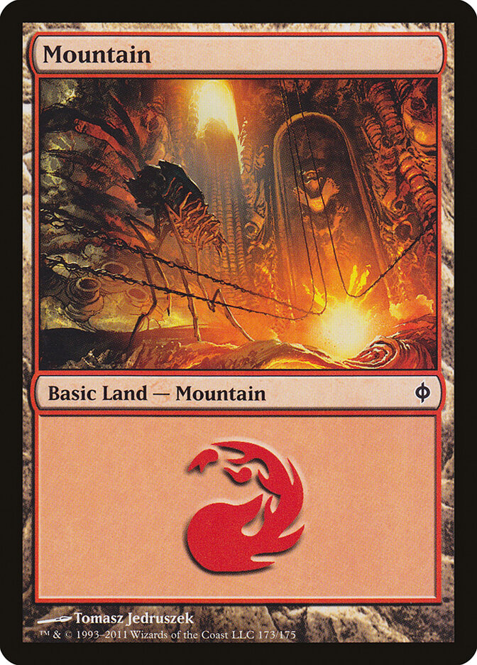 Mountain 173 - New Phyrexia MTG card