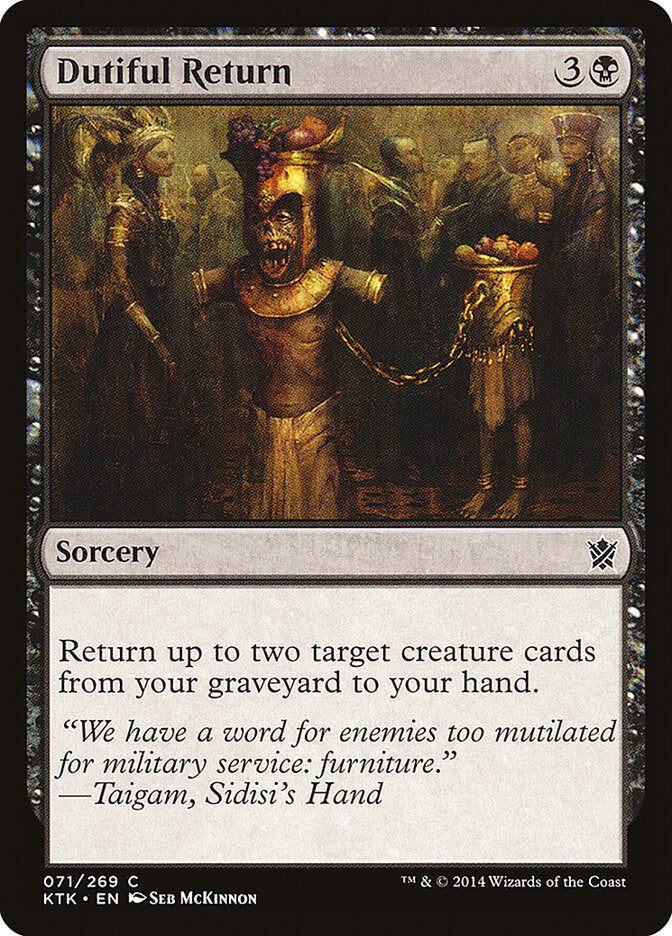 Dutiful Return 71 - Khans of Tarkir MTG card