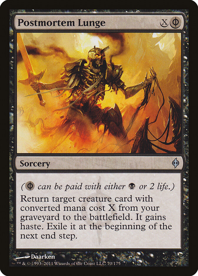 Postmortem Lunge 70 - New Phyrexia MTG card