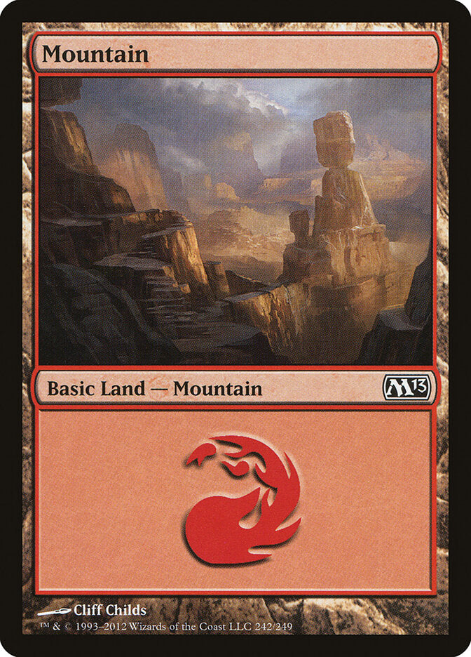 Mountain 242 - Magic 2013 MTG card