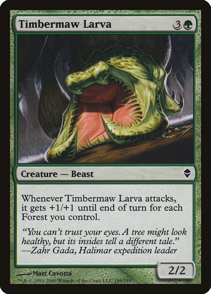 Timbermaw Larva 189 - Zendikar MTG card