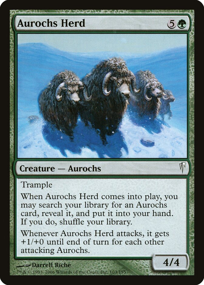 Aurochs Herd 103 - Coldsnap MTG card