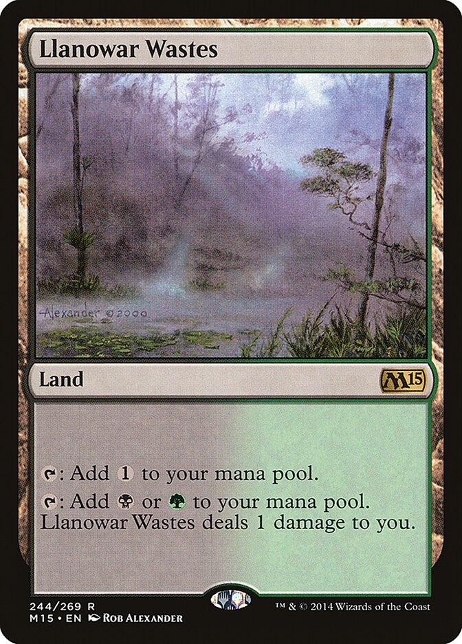 Llanowar Wastes 244 - Magic 2015 MTG card