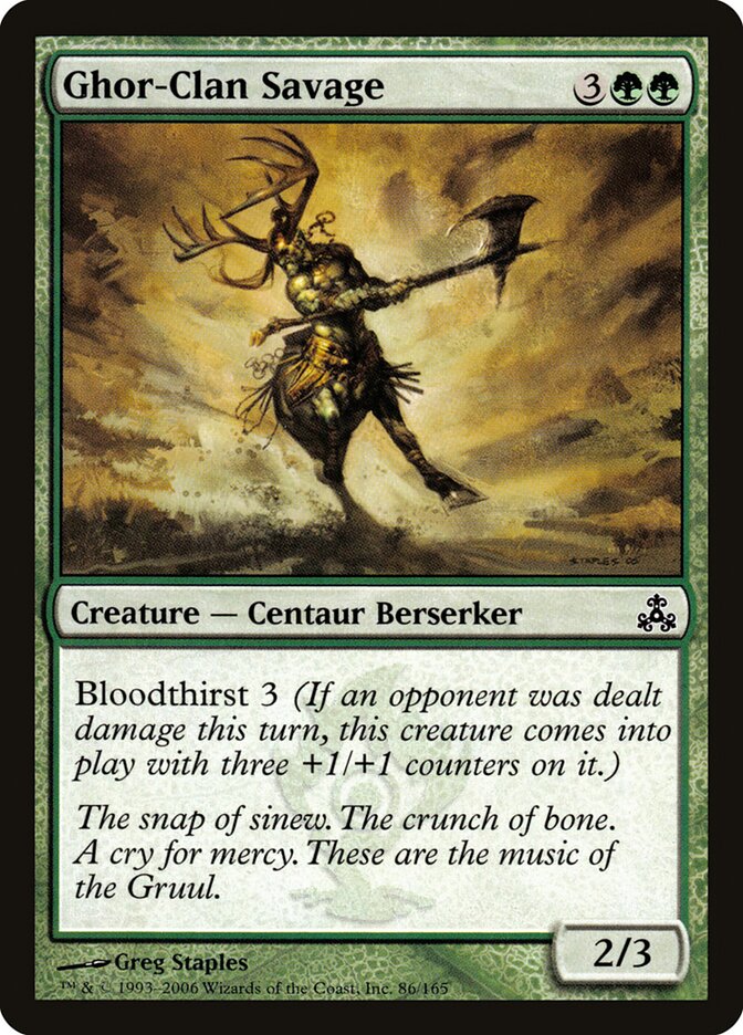 Ghor-Clan Savage 86 - Guildpact MTG card