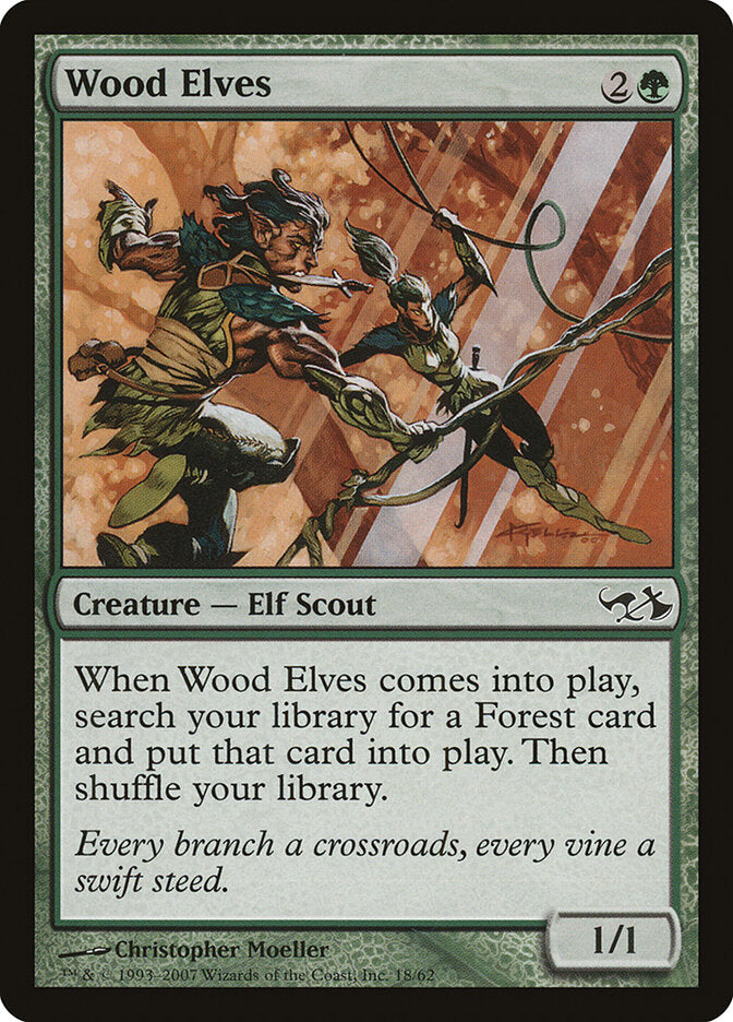 Wood Elves 18 - Duel Decks: Elves vs. Goblins MTG card