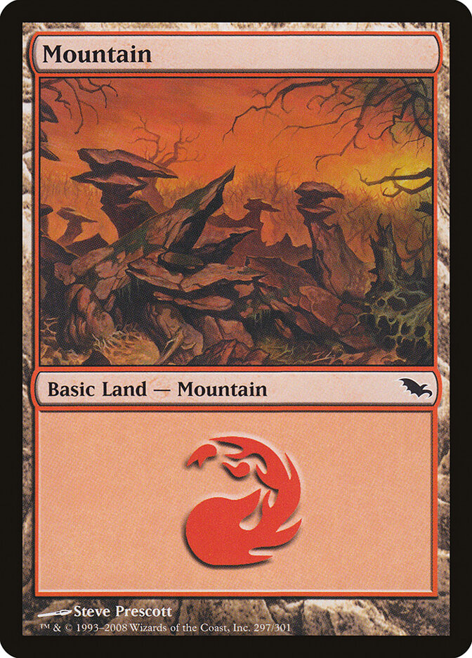 Mountain 297 - Shadowmoor MTG card