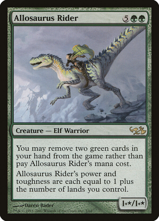 Allosaurus Rider 2 - Duel Decks: Elves vs. Goblins MTG card