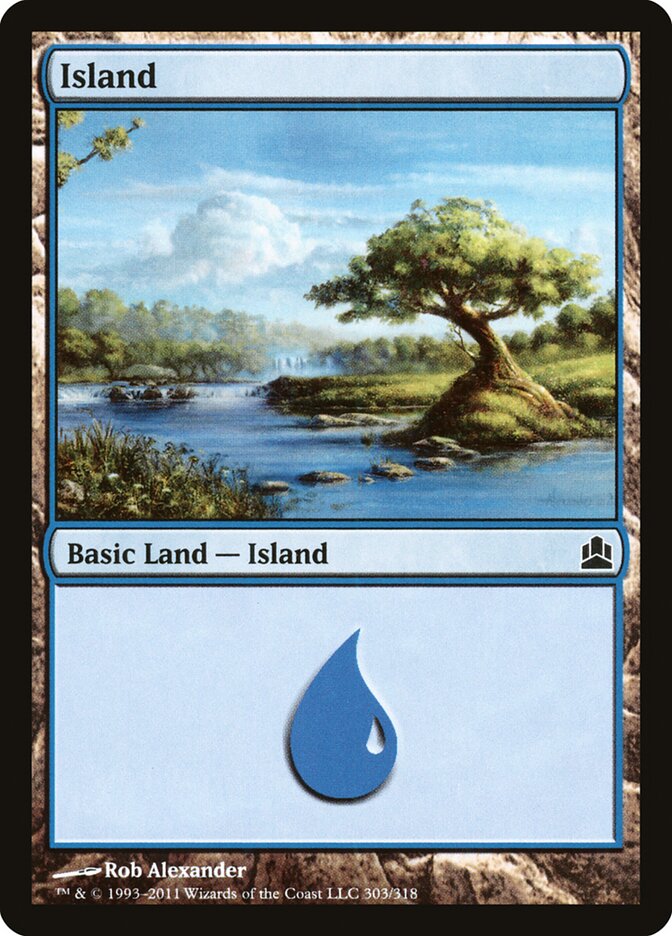 Island 303 - Commander 2011 MTG card
