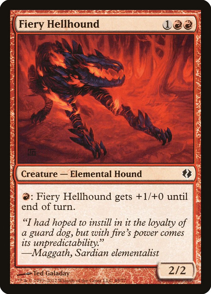 Fiery Hellhound 49 - Duel Decks: Venser vs. Koth MTG card