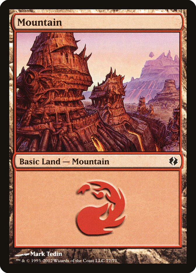 Mountain 77 - Duel Decks: Venser vs. Koth MTG card