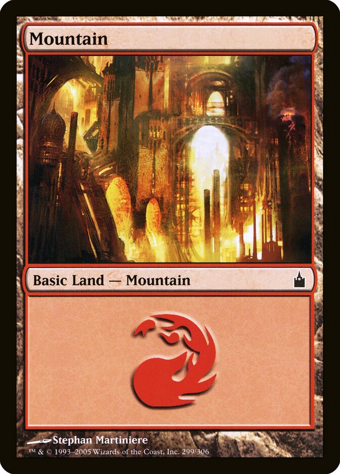 Mountain 299 - Ravnica: City of Guilds MTG card