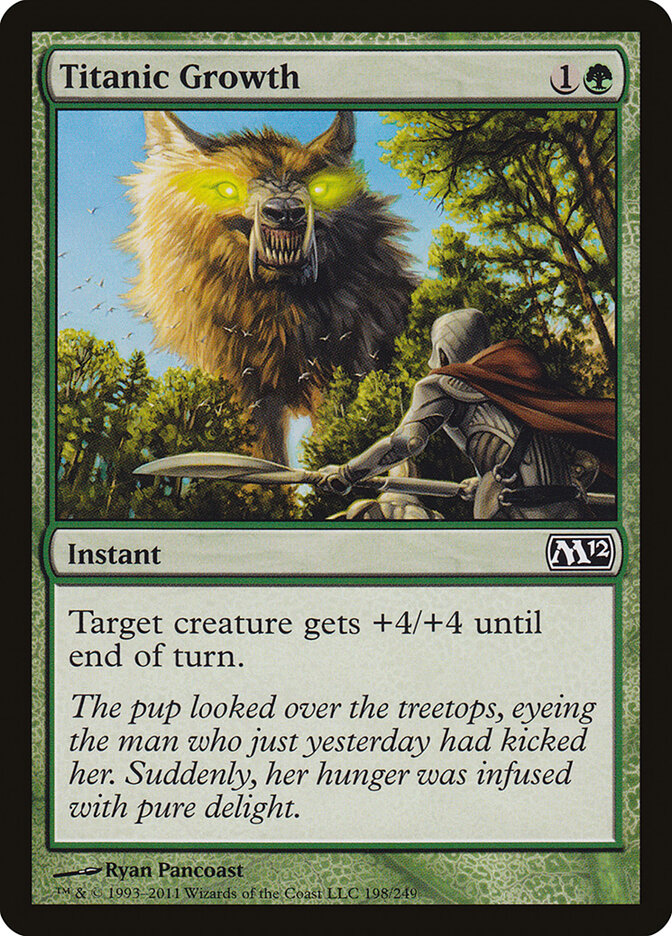 Titanic Growth 198 - Magic 2012 MTG card